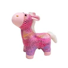 Simulação colorida pônei boneca brinquedo de pelúcia zodíaco ano do cavalo mascote boneca Ragdoll ano novo