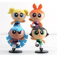 4 Pçs/set Como Meninas Superpoderosas Flor Bolhas Buttercup modelo Anime Action Figure Brinquedos 10CM JMNT