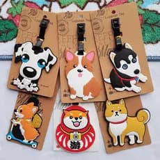 Corgi Shiba Inu Husky Spotted Dog Tag Bagagem de cachorro Passe de consignação