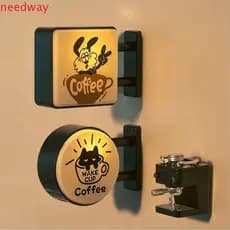 Sinal De Luz De Canto De Café NEEDWAYB , Geladeira Brilhante Estilo Retrô , Atmosfera Criativa