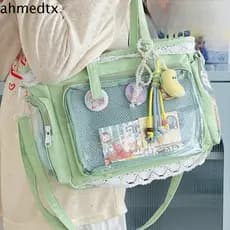 AHMEDTXB Renda Itabag , Bolsa Crossbody Transparente Estilo Balé De Grande Capacidade Lolita , Sacola De Nylon Doce DIY