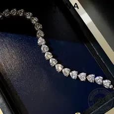 OMBRAS JEWELRY Senhoras Original Diamante Moissanite Prata Coração 925 Pulseira