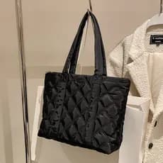 Losango Oxford pano Casual de um ombro grande saco 2025 novo estilo saco feminino grande capacidade sacola estudante Cl
