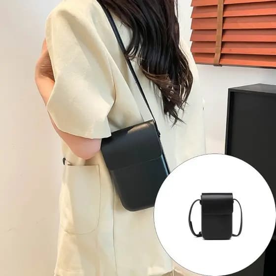 zzz Bolsa De Ombro Feminina Masculina Telefone Pequena Mensageiro Vertical Crossbody