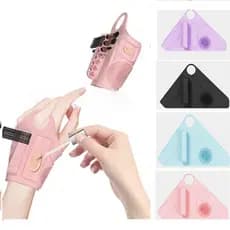 Popular Silicone Maquiagem Auxiliar Pulseira Multifuncional Escova De Ferramenta De Beleza Cinta Com Área De Limpeza