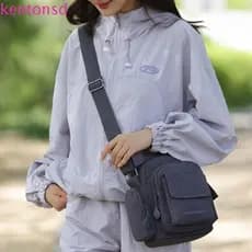Bolsa Crossbody Externa KENTONSD , De Ombro Impermeável De Nylon De Grande Capacidade Viagem Com Vários Bolsos