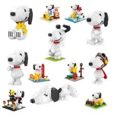 Snoopy Partículas Compatível Lego Montado Blocos de Construção/Meninos Meninas Brinquedos Educativos Enfeites Presentes