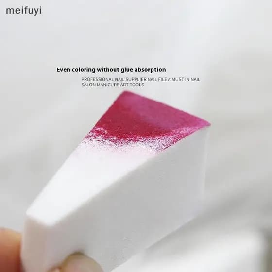 [MF] 20/50 Unidades Triângulo Branco Esponja Macia Pincel Para Unhas Efeito Gradiente Pintura Gel Halo Ferramenta De Tin