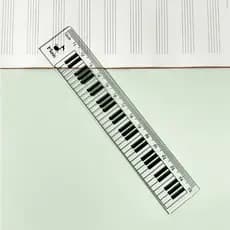 Xiaohongshu mesmo estilo transparente nota criativa régua Piano teclado música aprendizagem régua régua papelaria presen