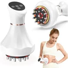 Massageador de Drenagem Linfática e Ferramenta de Massagem Anticelulite, Máquina de Escultura Corporal com Luz, Pulso Ca