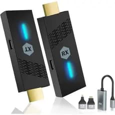 Transmissor e Receptor HDMI Sem Fio 2026 Upgrade, Alcance de 492 pés/150 m, Kit Extensor HDMI Sem Fio 2.4G/5G Plug&Play