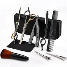 Kit de Tesouras Profissionais para Cabelo e Tesouras de Desbaste, Conjunto de Tesouras de Cabeleireiro Fozirut, Tesouras