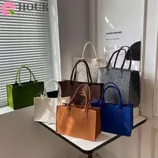 Hora 1 Pcs Bolsa De Ombro De Feltro , Mensageiro De Cor Sólida De Viagem Crossbody Simples De Grande Capacidade S/M/L