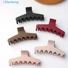 Clipe De Tubarão De Silicone LANTONG , Garra De Cabelo De Plástico Elástico Criativo Quadrado , Grampos