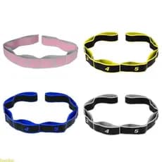 Faixas de Resistência Levike, Faixas Elásticas de Nylon com 8 Laços, Pilates, Exercícios de Ginástica, Faixas de Resistê