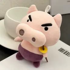 Crayon Shin Chan Buri Zaemon Brinquedo De Pelúcia Bonito Porco Plushie Chaveiro Pingente Para Fãs Crianças Presente