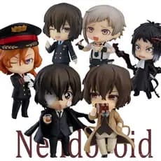 Nendoroid Bungo Cães Vadios 893 # Nakajima Atsushi 657 Osamu Dazai 676 Chuuya Nakahara 1191 LCP1 Figura De Ação Modelo B