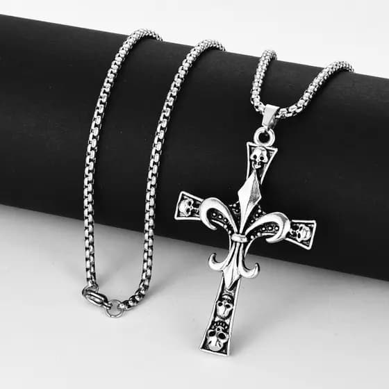 Em Estoque Acessório Da Moda SKULL Colar Com Pingente De Rua Elegante Unissex Corrente De Suéter Atacado