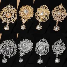 Broche De Gota De Água De Coroa Estilo Palácio De Luxo Para Mulheres E Homens , Acessório De Alfinete De Lapela Cravejad