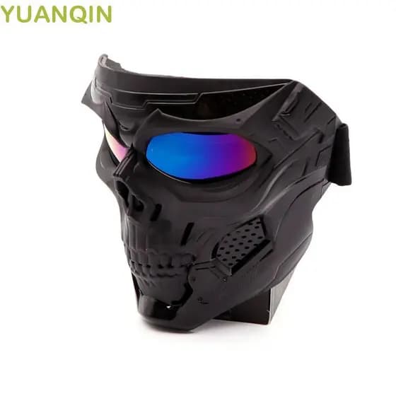 YUANQINZT Crânio Óculos Em Forma De Fantasma De Espelho De Vento À Prova Proteção Protetor De Olhos Moto Motocicleta
