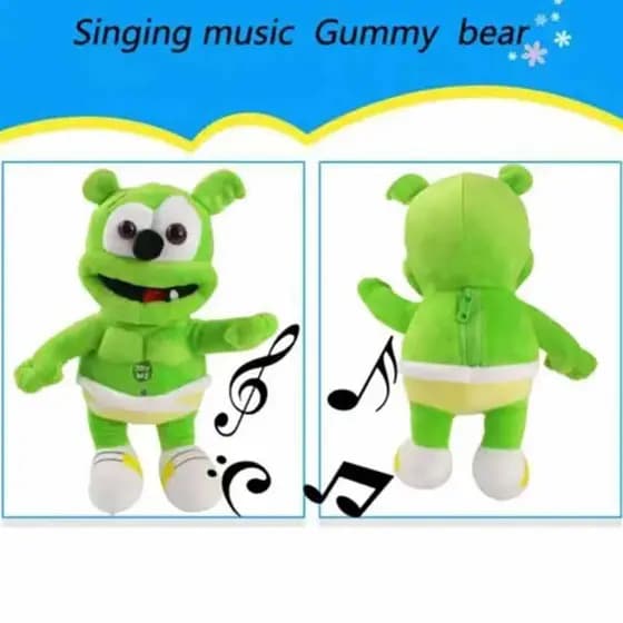 Brinquedo de pelúcia com som de urso de borracha musical 4A4T