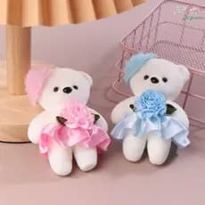JOPNE 10 Peças/set Urso Brinquedos De Espuma De Pelúcia , Mini Boneca Buquê De Flores , Animal * & * -