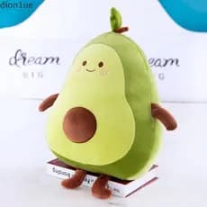 DION1UE Abacate Brinquedos De Pelúcia Travesseiro Macio Decoração De Casa Brinquedo Abraçando Almofada De Frutas Apazigu