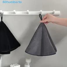 HUMBERTO 2 Pcs Toalha De Mão , Cozinha Redonda De Lã Coral Super Absorvente , Pano De Limpeza Macio Tamanho Grande