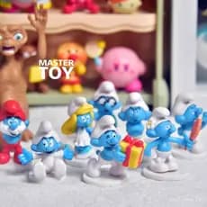 Novidade em estoque: Brinquedo gashapon Blue Elves, figura de desenho animado fofa, modelo de brinquedo, mini boneca, 2W