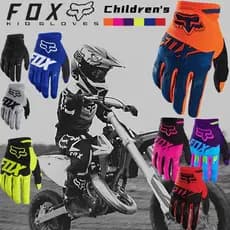 Luvas de Motocross Fox para Crianças de 6 a 13 Anos, Ciclismo, Mountain Bike, Equipamento de Corrida Respirável com Dedo