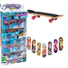 Kit 5 Mini Skate De Dedo Profissional Deck C/lixa