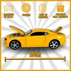 Miniatura Camaro de Ferro - Design Realista, Portas que Abrem, Fricção nas Rodas