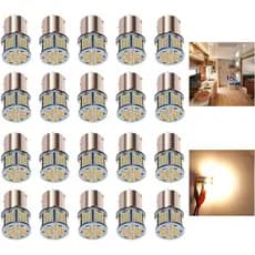 Luzes LED Internas 12V para RV, 20 Pacotes de Lâmpadas LED 1141 1156 1003 1073 BA15S 7506 para RV, Trailer, Barco, Luzes