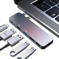 Adaptador USB C RayCue para MacBook Pro/Air, Adaptador HDMI para MacBook, Hub USB C Multiportas para MacBook Air M1 com