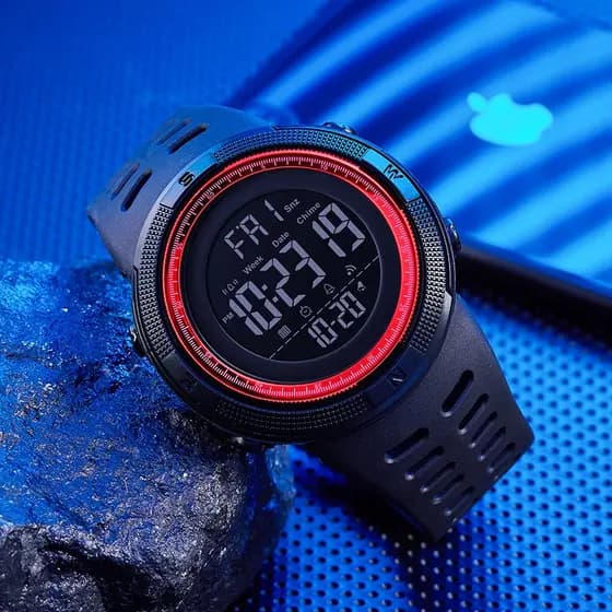 SKMEI Esportivos Contagem Regressiva Relógio Duplo Tempo Alarme Chrono Relógios de Pulso Digital À Prova D 'Água Relogio