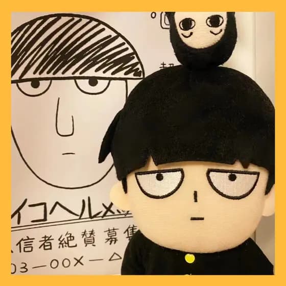 MOB Psycho 100/Mobu Saiko Hyaku Kageyama Shigeo Reigen Arataka Shisho Plush Boneca Anime Pingente