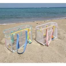Saco De Praia Natação À Prova Dwaterproof Água Grande Capacidade Sacola Transparente Bolsa De Ombro Viagem Lavagem De Pv