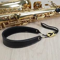 WoodAron Saxofone Ajustável Com Pescoço Almofadado Correia De Couro Sax Harness Suspensão br