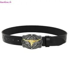 Liweikea Longhorn Bull Cinto Fivela Vintage Ocidental De Coruro Cowboy
