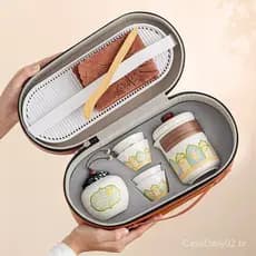 Conjunto de Chá Portátil para Viagem, Conjunto de Chá Kung Fu para Exterior, Presente de Negócios Chinês para Férias com