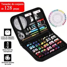 128 Itens Conjunto De Bolsa De Costura Portátil-Kit De Ferramentas DIY Para Casa Viagens , Emergências E Uso Profissiona