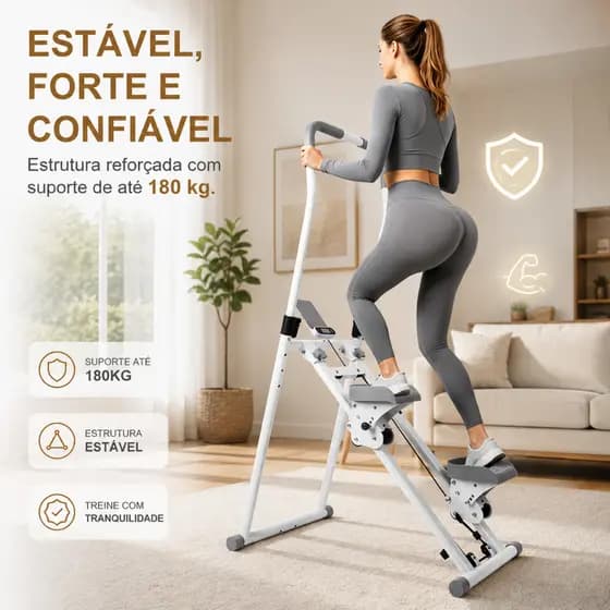 Simulador De Escada Treino Em Casa Escalador Vertical Estepper Doméstico Dobrável suportar 180KG