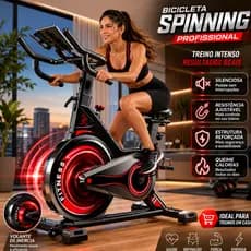Bicicleta Ergométrica Para Academia Em Casa Profissional Silenciosa Suporta Até 120kg Treino Em Casa