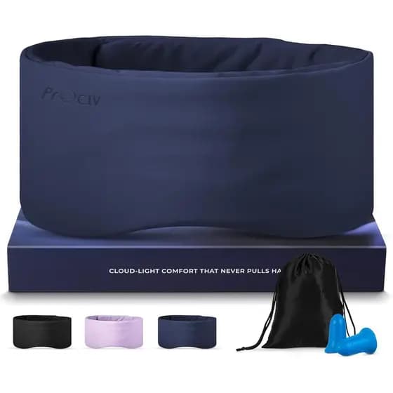 Máscara de Dormir de Dupla Face para Quem Dorme de Lado, Velcro Silencioso, Máscara de Olhos em Fibra de Bambu e Seda de