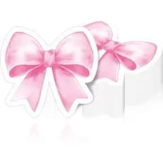 100 Unidades de Guardanapos Rosa com Laço, Decorações para Festas com Tema de Laço, Toalhas de Mão Descartáveis para Chá