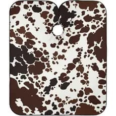 Capa de Corte de Cabelo Kigai com Estampa de Vaca, Capa de Barbeiro Impermeável para Salão com Fecho Ajustável para Home