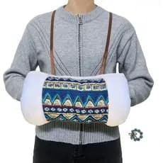 Aquecedores de Mão de Pele Sintética para Mulheres e Meninas, Bolsa Aquecedora de Mão de Pelúcia Macia com Padrão Vintag