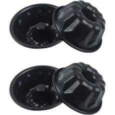 Forma de Bolo Canelada Mini para Assar 4 Polegadas, Forma de Bolo Canelada Antiaderente de Metal, Molde Pequeno de Aço C