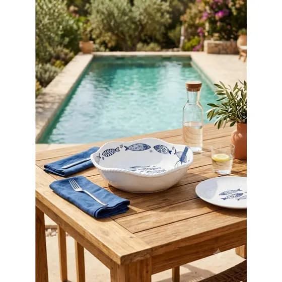 Tigela De Melamina Grande 3700ml 30x30cm Linha Oceano