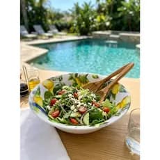 Tigela Saladeira De Melamina 3,9L - Estampa Limão Siciliano 33cm